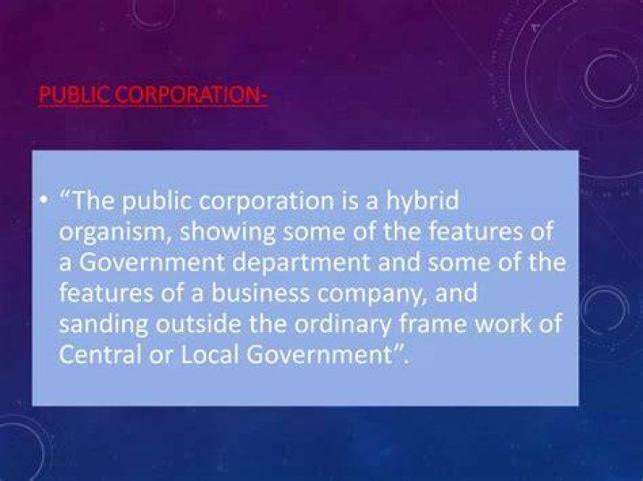How is public corporation formed
