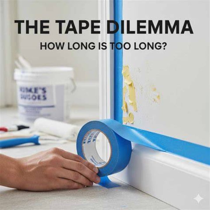 How long can painters tape be left on before painting