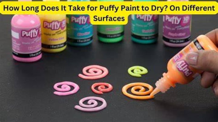 How long does puffy fabric paint take to dry