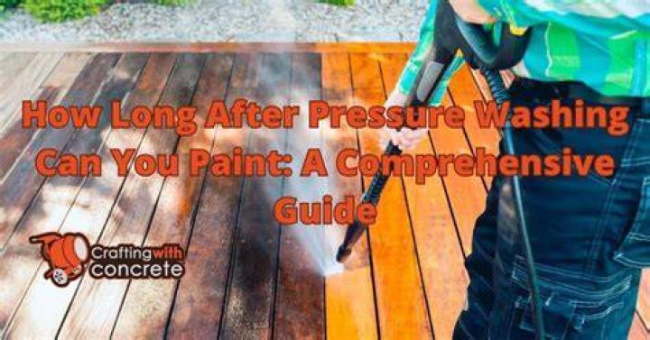 How long should you wait after pressure washing to paint