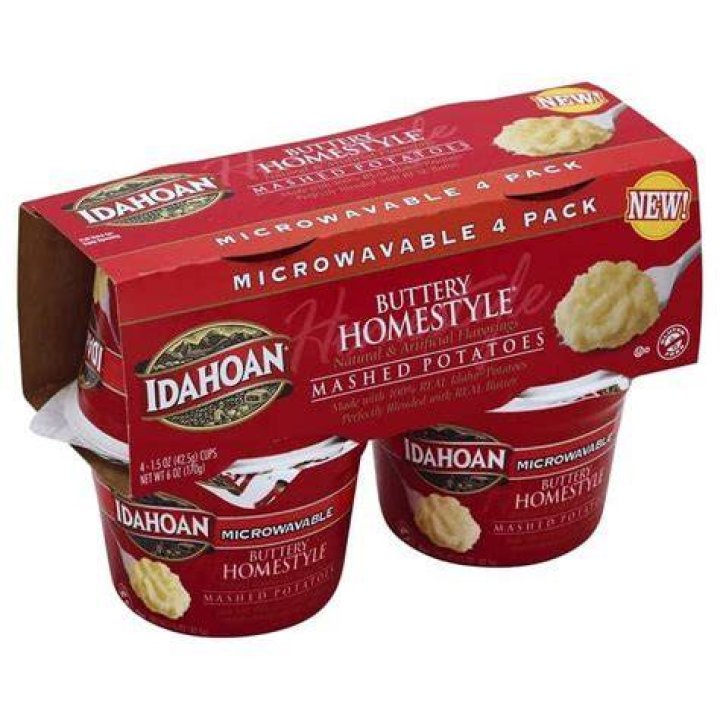 How many calories are in idahoan microwavable mashed potatoes