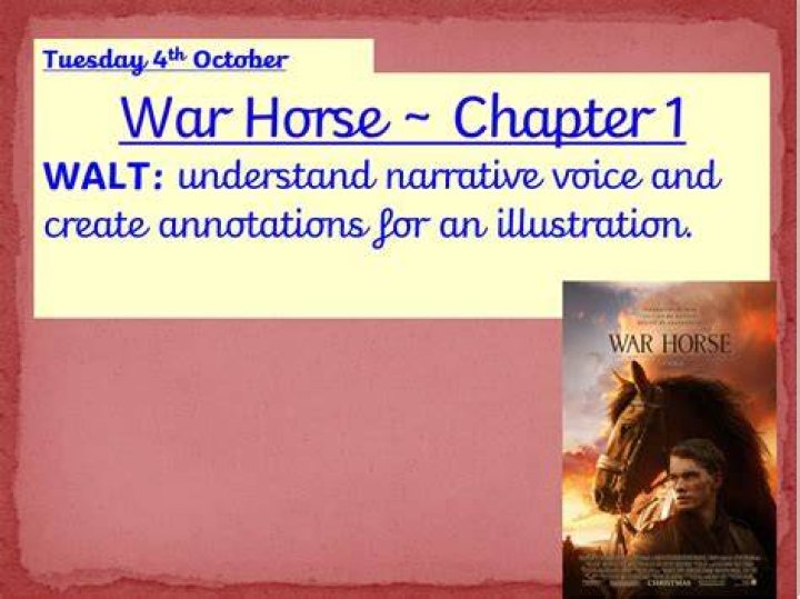 How many chapters are in War Horse