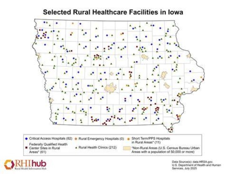 How many critical access hospitals are in Iowa