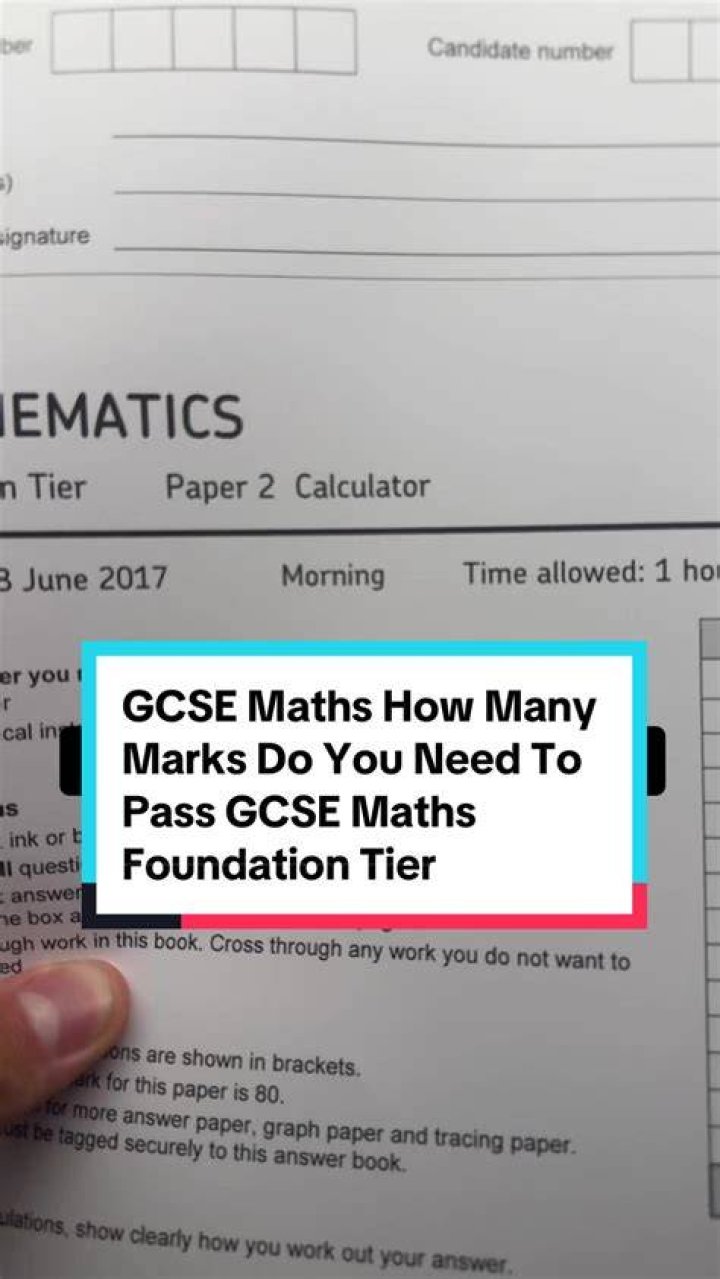 How many marks do you need to pass maths foundation AQA