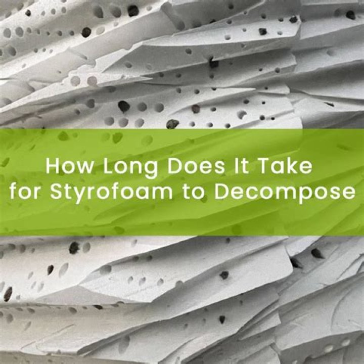 How many years does it take for styrofoam to decompose
