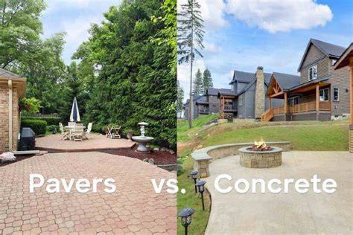 How much are pavers vs concrete