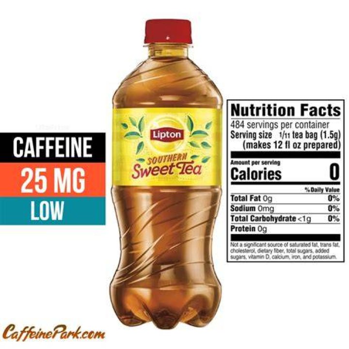 How much caffeine is in Wendys sweet tea