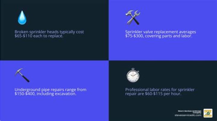 How much does it cost to repair sprinkler system