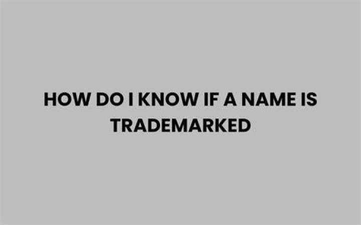 Is a name trademarked