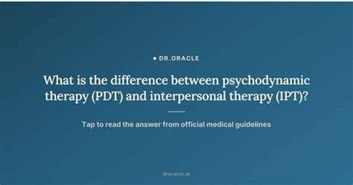 Is IPT a psychodynamic therapy