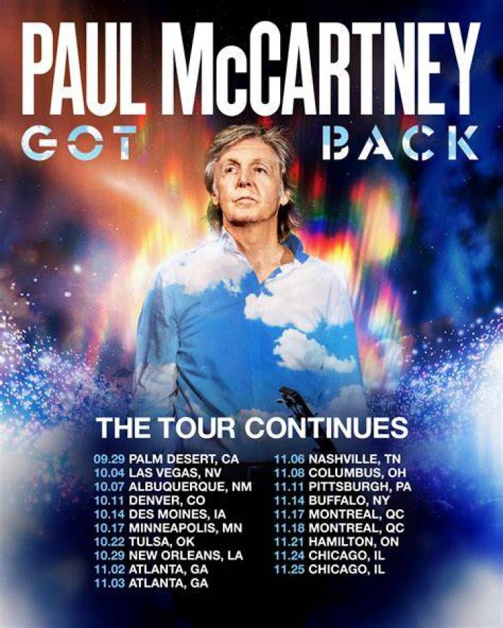Is paul McCartney going on tour in 2020