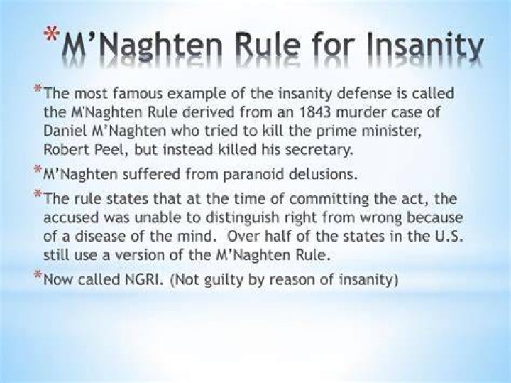 Is the M Naghten rule still used