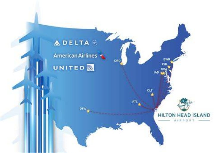 What airlines fly out of Hilton Head