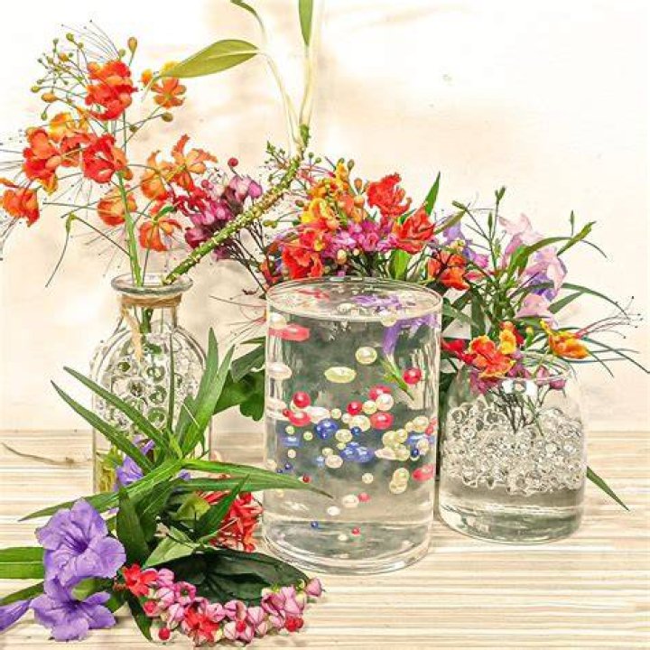 What are floral water beads