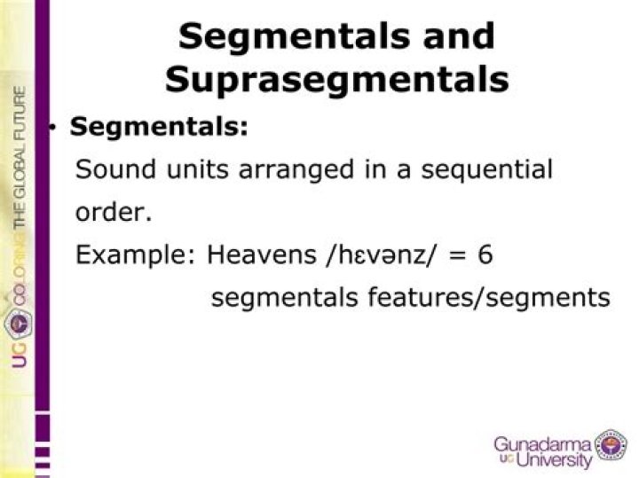 What are Segmentals and Suprasegmentals