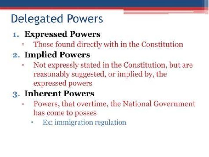 What are some delegated powers of the president