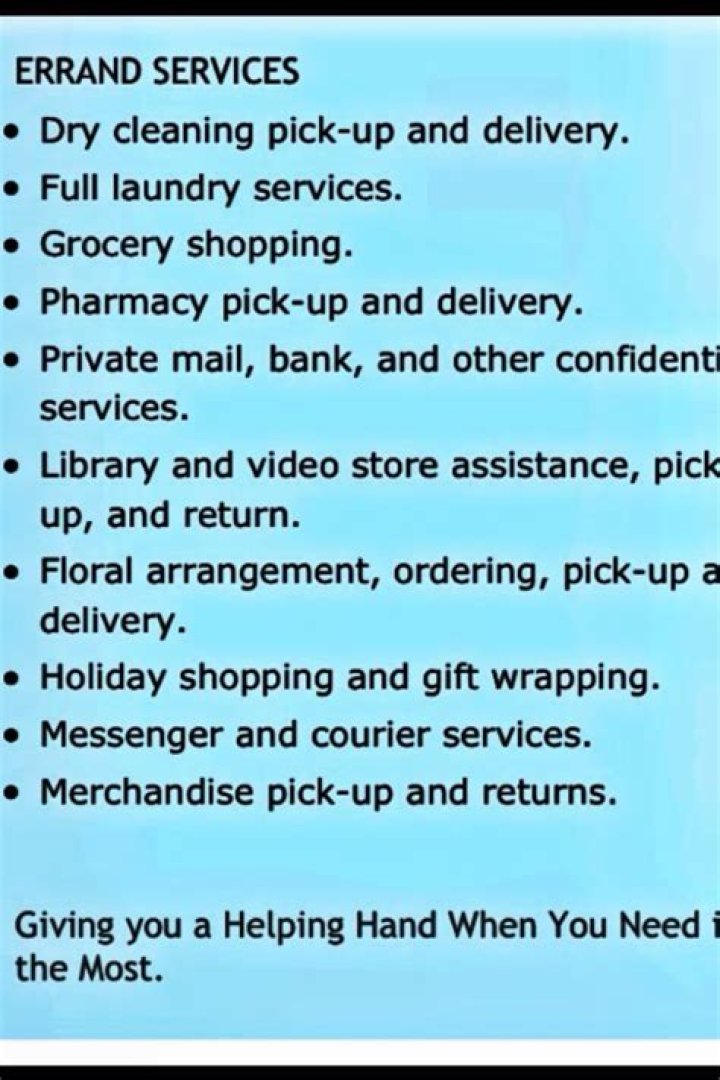 What are some examples of errands
