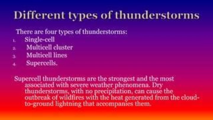 What are the 2 types of thunderstorms