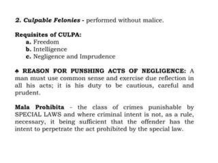 What are the requisites of culpa