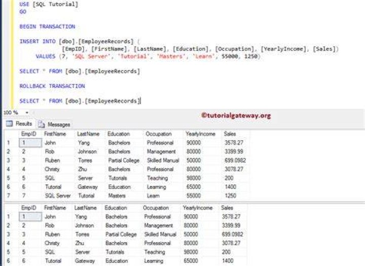 What are the transaction in SQL Server