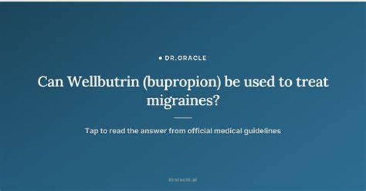 What can Wellbutrin treat