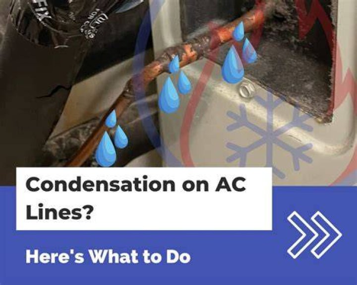 What causes condensation on AC lines