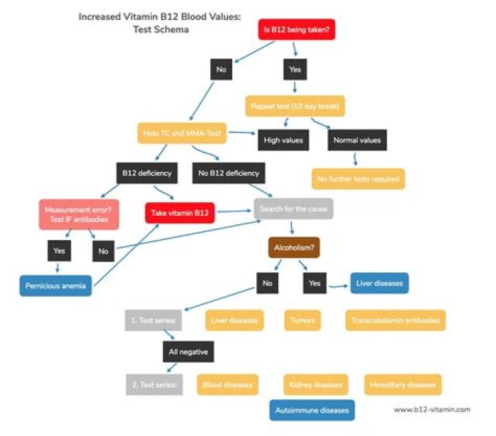 What causes high b12 blood levels