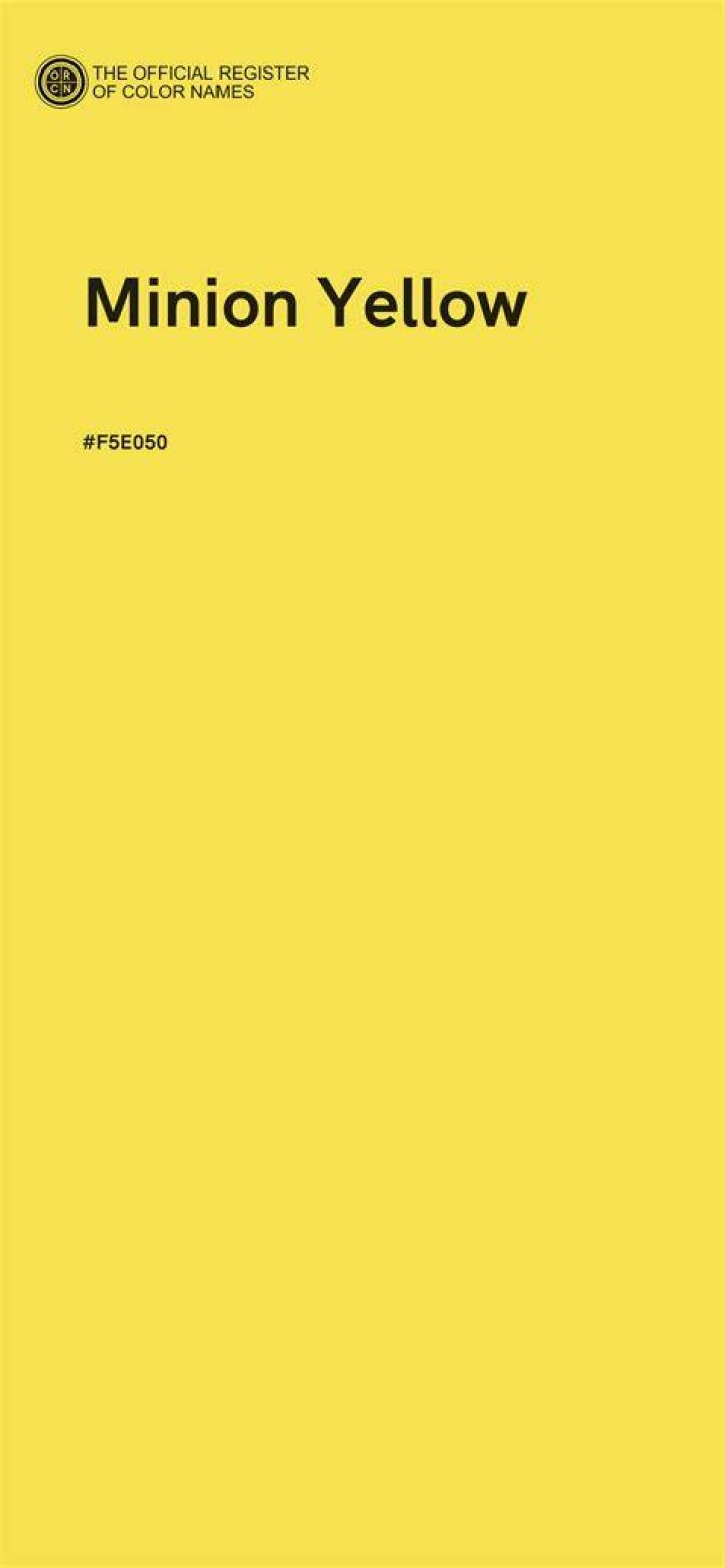 What color yellow is a minion