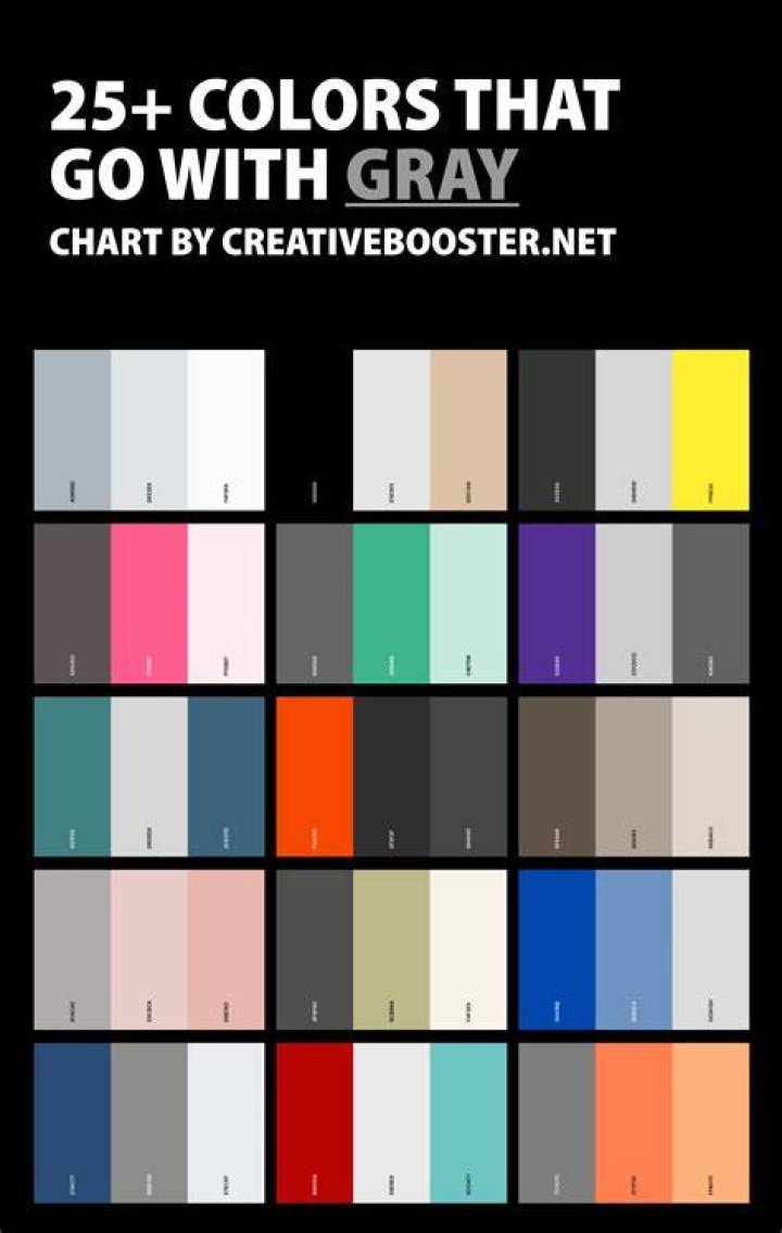 What colors go good with gray and black
