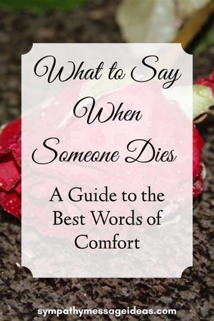 What do you say in a card when someone dies