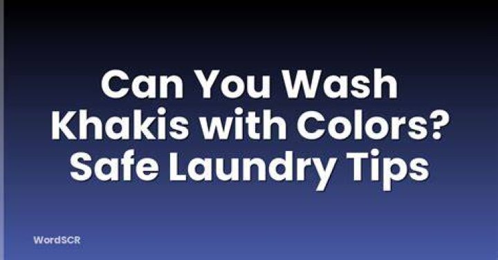 What do you wash khakis with