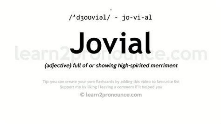 What does being jovial mean