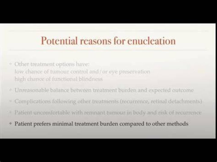 What does enucleation mean