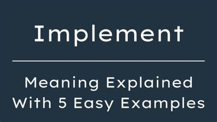 What does it mean to implement a method