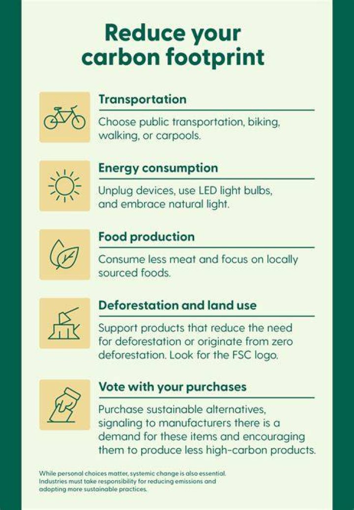 What does reducing carbon footprint mean