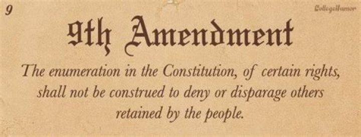 What does the 9th amendment do