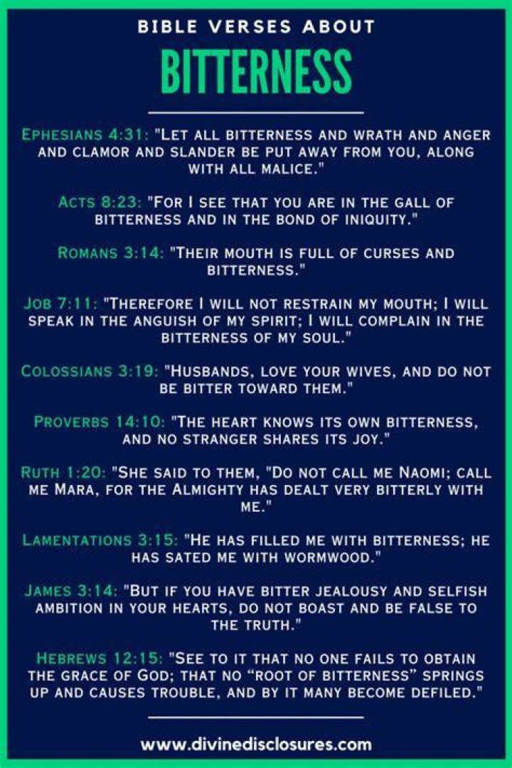 What does the Bible say about bitterness in your heart