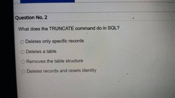 What does truncate command do