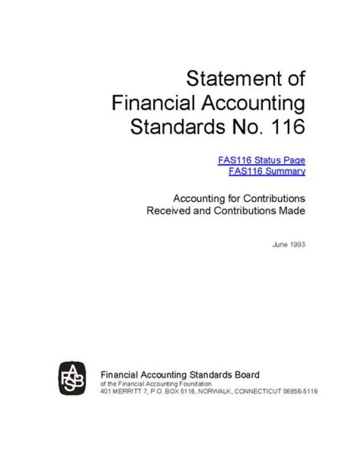 What FAS 116