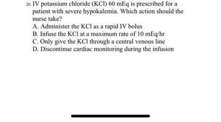 What happens if you give KCl IV push