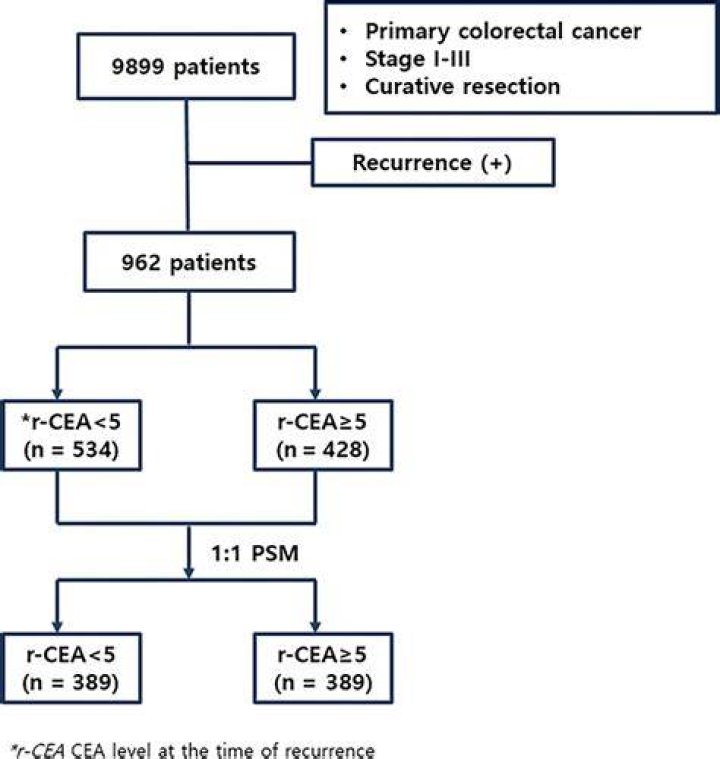 What is a high CEA level for colon cancer