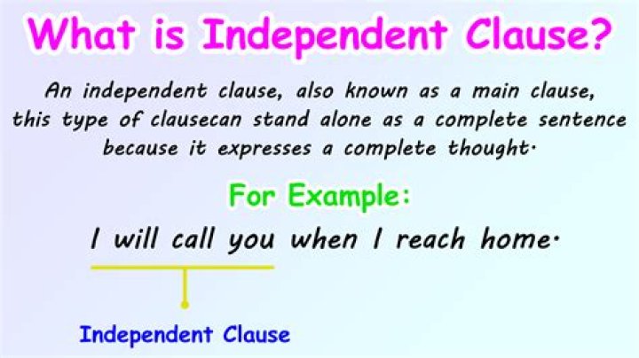What is a independent clause definition