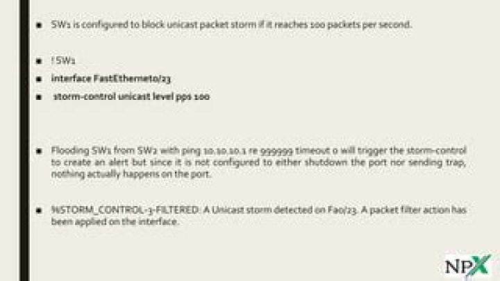 What is a Unicast storm