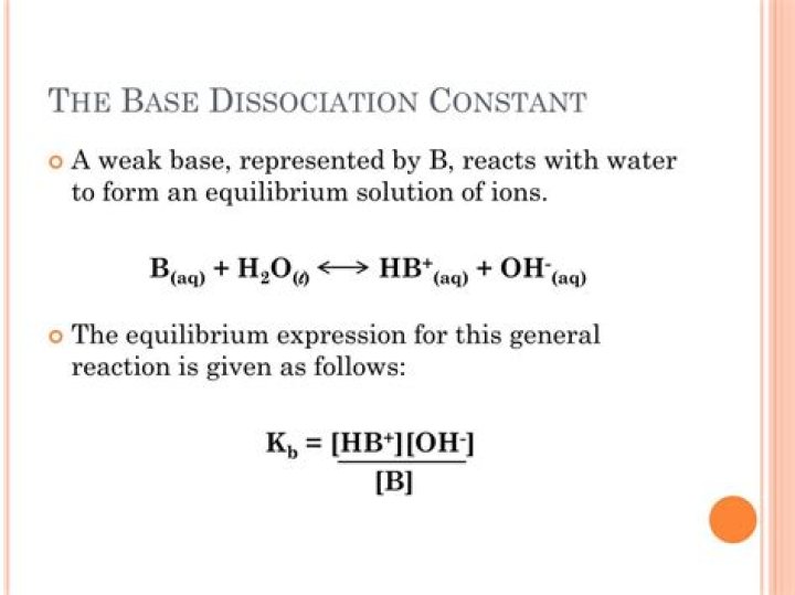 What is an Base dissociation constant
