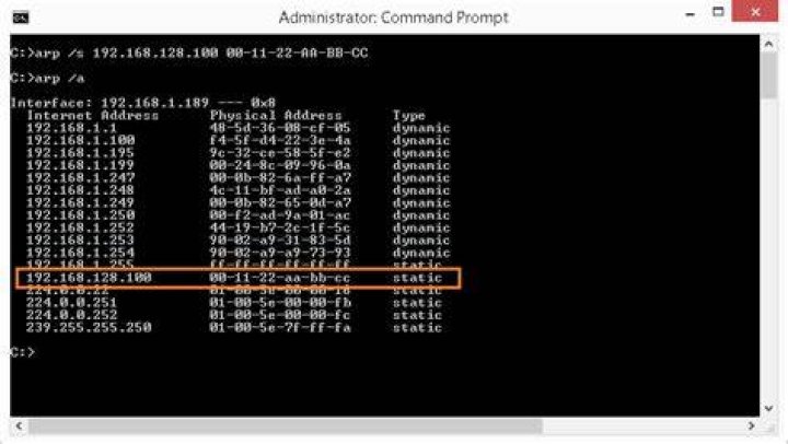 What is ARP command in CMD
