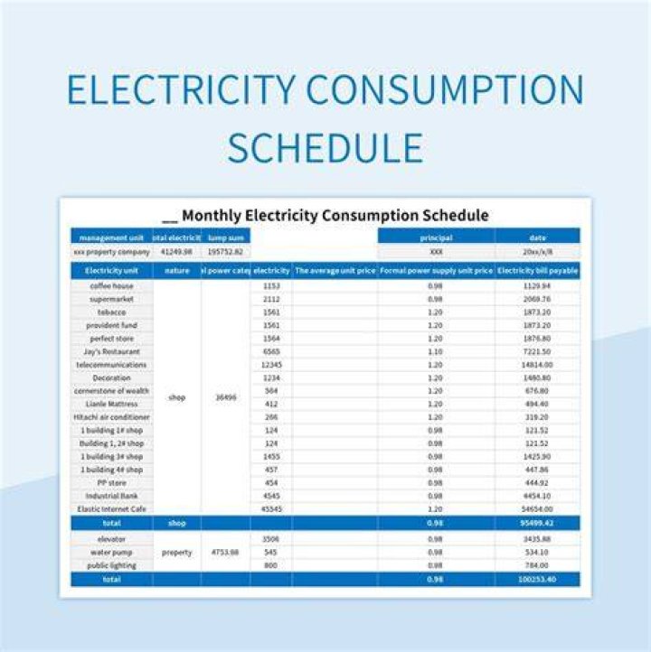 What is consumption schedule