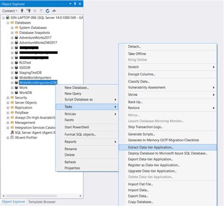 What is extract data tier application