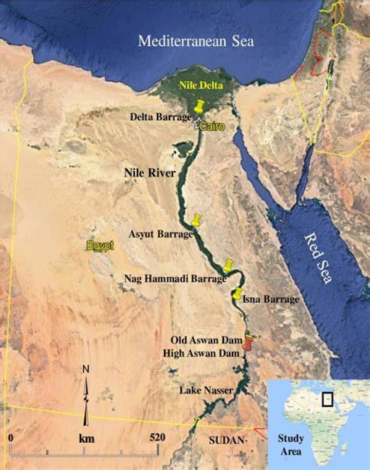 What is located in the Nile Delta