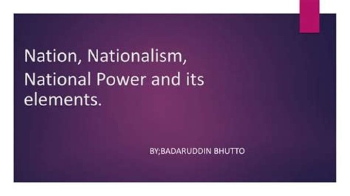What is nationalism and its elements
