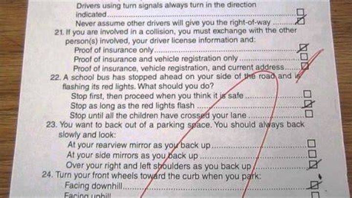 What is on the written driving test